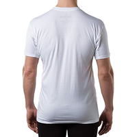 Maillot de corps d'été imprimé en jersey de coton 100% personnalisé pour hommes, sous-vêtement anti-transpiration, col en V coupe ajustée, T-Shirt à manches courtes