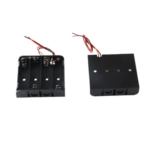 6V 4*AA battery holder Plastic back to back double side battery case box with 9v snap connector