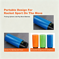 Contenedor Portátil para Mantener la Presión de Pelotas de Tenis, Tubo de Almacenamiento Hermético de 14 PSI, Capacidad para 3 Pelotas, Manómetro, Tenis, Pickleball
