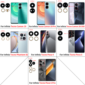 Verre d'objectif de caméra arrière pour Infinix <span class=keywords><strong>Tecno</strong></span> Camon 19 <span class=keywords><strong>Pro</strong></span> 20 CK6 <span class=keywords><strong>X2</strong></span> Pova 4 5 6 <span class=keywords><strong>Pro</strong></span>, pièces de rechange pour téléphone portable en gros - Product Image 5