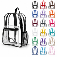Nouveauté en stock, sac à dos transparent le plus vendu, sac à bandoulière en PVC pour le fitness et les sports de plein air, sac à dos transparent
