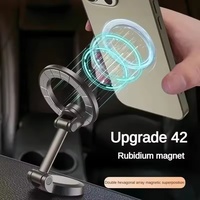 Soporte de teléfono de coche de Metal magnético 360 rotación soporte de teléfono plegable ajustable para Iphone 17 14 13 12 11 Pro Max Samsung Xiaomi