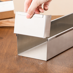 Molde Rectangular Largo de Acero Inoxidable <span class=keywords><strong>para</strong></span> Tiramisú, Pastel de <span class=keywords><strong>Queso</strong></span> y Mousse - Product Image 6