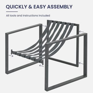 Modernes Komfortables Lounge-Set im <span class=keywords><strong>KD</strong></span>-Stil Stahl-Terrassenmöbel 4-teiliges Metall-Gartenmöbel-Set für Draußen - Product Image 4