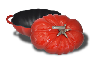 Olla Holandesa de Hierro Fundido Esmaltado Rojo de Alta Calidad con Forma de Tomate de 27 cm con Tapa Antiadherente para Cocinar en la Cocina - Product Image 4