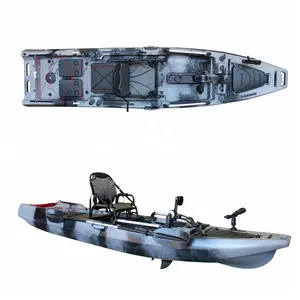 Vicking 2023 Wholesale New Design 1 Person Pedal Drive Fishing Kayak Motorized Canoe/Kayak With Electric Trolling Motor For Sale