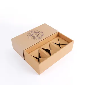 Factory Price Customized Printing Logo Egg Food Grade Kraft Paper Lid And Base Rigid Paper Box With Insert