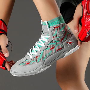 รองเท้ากีฬาสำหรับฝึกซ้อมฟิตเนส คลาสสิค สำหรับทุกเพศ เหมาะสำหรับการต่อสู้แบบฟรีสไตล์ ยิม กีฬา มวยปล้ำ รองเท้าตาข่ายสำหรับฤดูร้อน รองเท้าบู๊ทสำหรับชกมวย - Product Image 5