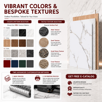 Panneau mural SPC imperméable avec traitement UV, plusieurs couches anti-usure, surface marbrée, noyau rigide, revêtement anti-usure pour usage commercial