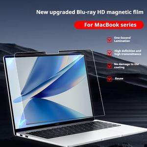 JUNCHI 2026 <span class=keywords><strong>Filtre</strong></span> anti-lumière bleue magnétique Protection d'écran anti-espion Matériel PET pour MacBook Air Pro 13,3-14,2 pouces - Product Image 1