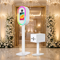 Photomaton portable blanc pour iPad DSLR avec support d'imprimante pour mariage et fête, en stock aux États-Unis