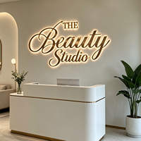 Enseigne LED 3D personnalisée rétroéclairée, lettres lumineuses intérieures/extérieures, logo d'entreprise, signalétique électronique pour SPA, salon de coiffure NALL