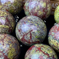 Vente en gros de cristaux naturels artisanaux, boule de cristal de haute qualité, sphère de pierre de sang de dragon pour la décoration et les cadeaux