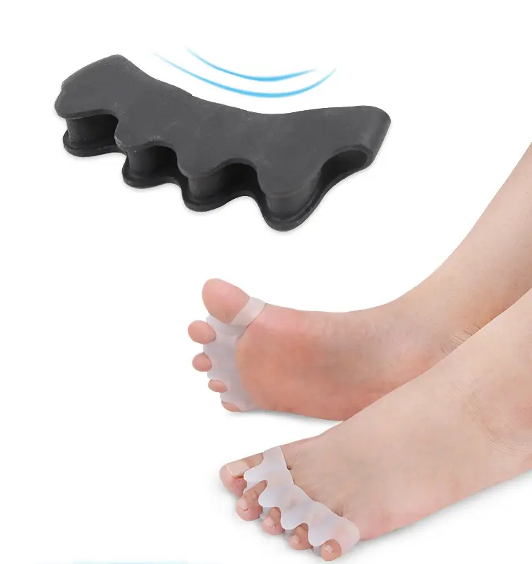 2 adet/takım düzeltici ayak koruyucusu silikon ayak ayırıcı jel ayak ayırıcı esnek parmak Spacer önlemek kabarcıklar tırnak aracı