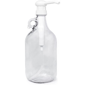 Dispenser di liquido per bucato vuoto contenitore di vetro per detersivo per sapone grande (64 once) flacone per pompa riutilizzabile trasparente per detersivo - Product Image 1