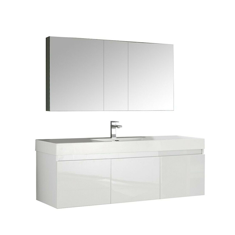 Современный настенный деревянный шкаф для ванной комнаты