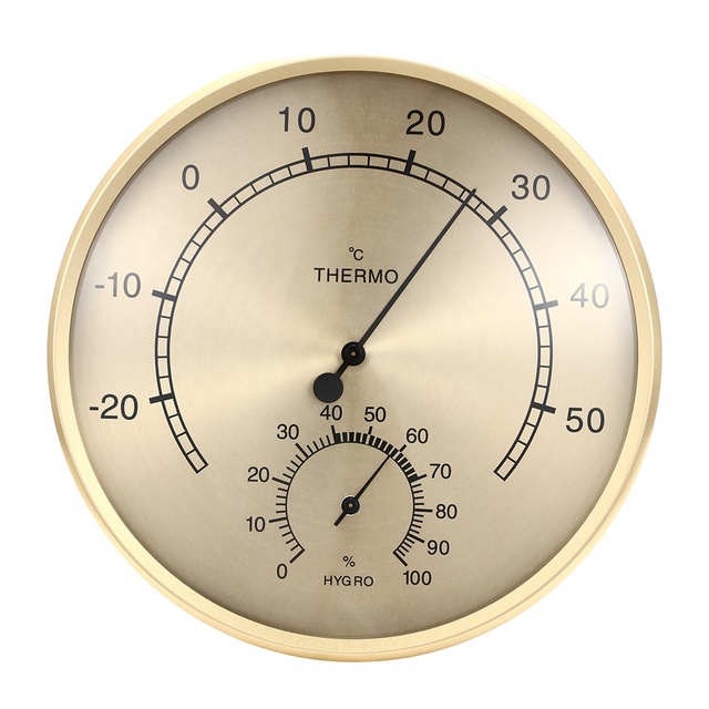 China Manufacturer 2-in-1 Weather Clock Thermometer and Hygrometer Temperature and Humidity Meter