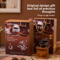 Regalo para Reunión Anual, Caja de Regalo con Cafetera Moderna, Minimalista y Ligeramente Lujosa, Regalo Empresarial Perfecto para Anfitrionas
