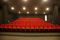 Chaise de théâtre en métal HONGJI HJ16C avec garantie de 5 ans, design contemporain pour les auditoriums, mobilier de théâtre commercial