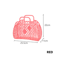 Sacs de plage Vintage pliables en plastique, sacs de panier de gelée personnalisables, vente en gros