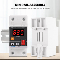 Limiteur de courant électrique automatique AC 2P 63A avec récupération automatique et protection contre les surcharges, relais électronique, disjoncteur