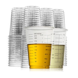 सस्ती कीमत फैक्टरी प्रत्यक्ष बिक्री प्लास्टिक ग्रेजुएटेड स्पष्ट 8oz 10oz 230ml मापने कप पैमाने के साथ - Product Image 3