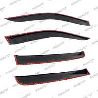 Viseras Laterales para Lluvia de Coche Negras, Deflectores de Ventana, Protectores de Lluvia para Accesorios de Camioneta Doble Cabina MITSUBISHI TRITON 2024 2025