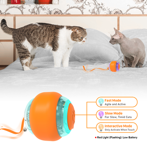 Tự động di chuyển tương tác mèo Bóng đồ chơi vật nuôi trêu ghẹo USB có thể sạc lại Chaser - Product Image 4