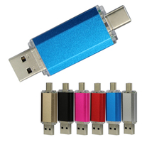 OTG Flashdisk sepeda tipe ganda, pena Drive Flash Drive USB 8GB 16GB 32GB 64GB 128GB