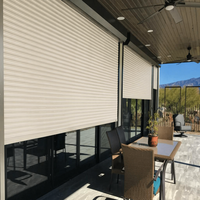 Volets roulants en aluminium sur mesure, modernes, élégants, télécommandés, durables et résistants au vent pour hôtels
