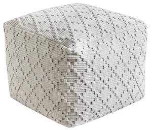 Pouf rond minimaliste en tissu de coton et de bambou, motif de feuillage artisanal, décoration murale mobile pour chambre à coucher, salon - Product Image 2