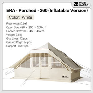 Mobi Garden Grande tente de <span class=keywords><strong>camping</strong></span> gonflable de style maison OREILLE PERCHÉE 260 Abri extérieur spacieux et étanche léger - Product Image 2