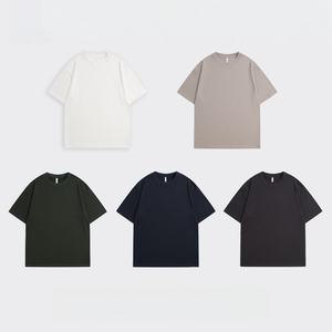 Premium 100% katun lembut bernapas tahan lama bentuk mempertahankan multi-warna pilihan grosir kustom cetak LOGO kaus pria - Product Image 3