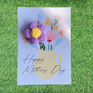 2025 Tarjetas de felicitación Día DE LA MADRE Día del <span class=keywords><strong>Padre</strong></span> Día de San Valentín Flores de ganchillo Tarjetas de felicitación de vacaciones - Product Image 3