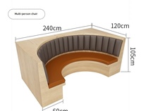 Banc-canapé commercial en panneaux de pierre, style minimaliste moderne, pour salons de thé, cafés, tables et chaises de restaurant (hot pot)