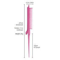 Peigne lisseur professionnel en V, peigne à queue de rat pour sectionnement, outil de coiffure de salon pour la séparation des mèches