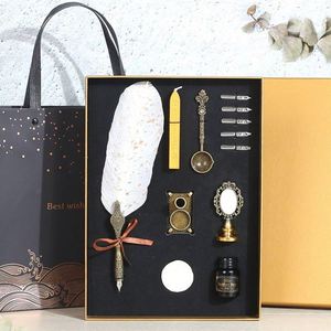 Coffrets cadeaux de stylos plume à plumes différentes 2021 pour femmes, fête des enseignants, petit/grand coffret cadeau, coffret cadeau de luxe créatif - Product Image 1