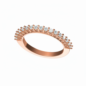 Anillo de diamantes cultivados en laboratorio de joyería fina para Mujer | Piedra de corte redondo en oro amarillo, rosa o blanco de 14K/18K - Product Image 1