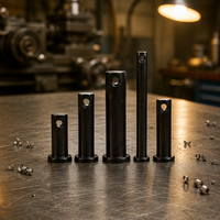 Acier au carbone fini oxyde noir DIN1444 ISO2341 GB882 goupille cylindrique parallèle droite avec trou goupille de chape à tête plate