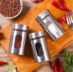 Lọ Gia Vị Thủy Tinh Trong Suốt Bán Chạy Lọ Gia Vị Lọ Muối Tiêu Với Đôi Môi Thép Kim Loại - Product Image 2