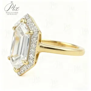Vòng tùy chỉnh với hình lục giác moissanite/<span class=keywords><strong>Ruby</strong></span>/Sapphire làm bằng S925 được thiết kế dành riêng cho phụ nữ lý tưởng như một món quà kỷ niệm - Product Image 6