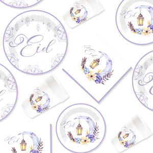 DAMAI Mubarak Muslim Supplies Ramadan Party Decoration for Ramadan Party Tableware Set Disposable Eid Mubarak <b>Paper</b> Plates - Product Image 2