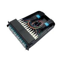 Cassette de Conexión Skylynn MTP MPO de 24 Fibras LC Dúplex UPC, Módulo Adaptador para Montaje en Rack 1U, Caja de Fibra Óptica 10G 40G 100G, 5 Años de Garantía
