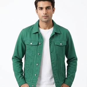 OEM <b>Men</b> <b>Denim</b> <b>Jackets</b> Acid Washed Distressed for <b>Men</b> With Full Customization Sport Style <b>Men's</b> Jeans <b>Jacket</b> Outdoor Wear - Product Image 1