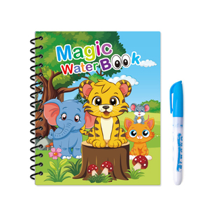 Libro para colorear con agua mágica de animales al por mayor con bolígrafo libro de pintura con agua reutilizable juguetes de dibujo para niños - Product Image 1