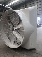 Ventilateur d'extraction de ventilation à cône FRP à faible bruit avec moteur à aimant permanent et porte papillon pour serre de ferme d'élevage de volaille