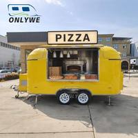 ONLYWE Remorque alimentaire de style rétro à vendre, remorque de concession pour burgers et tacos avec fenêtre de service pour les vendeurs de nourriture