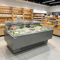 Vitrine à pâtisserie OEM ODM R290 à brancher avec étagères réglables pour café, gâteaux, desserts, sushis, magasin commercial