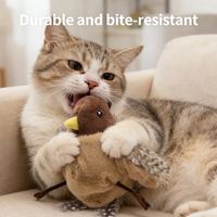 Juguete para Gatos con Forma de Pájaro con Movimiento de Alas, Recargable por USB, Control Remoto, Interactivo, Resistente a Mordidas, OEM ODM