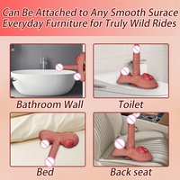 Vibromasseur réaliste à poussée automatique en silicone liquide intégral, chauffant, triple moteur, télécommande, ventouse, jouets pour adultes